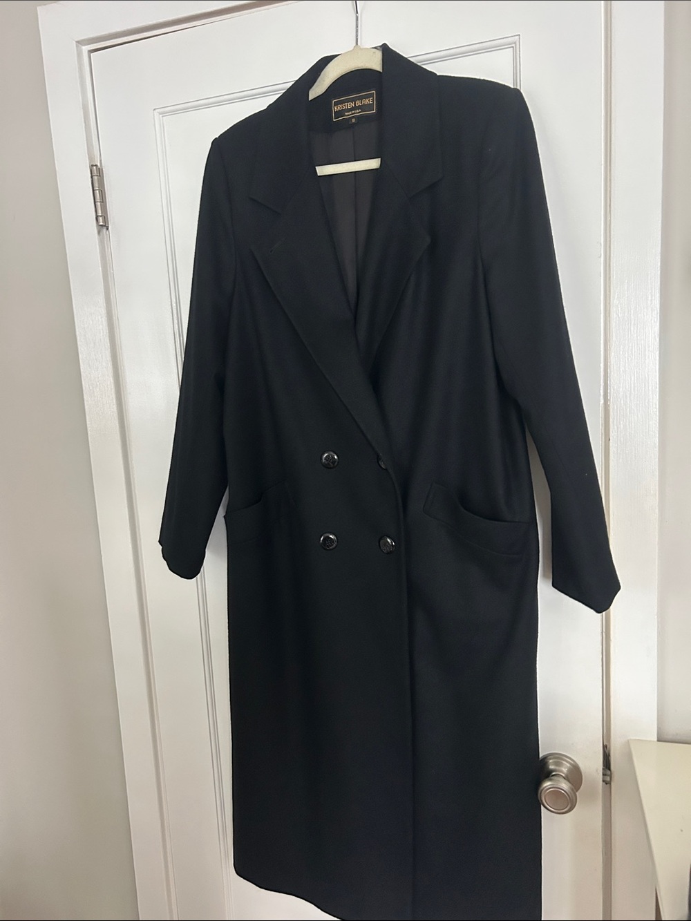 Kristen Blake - Black Wool Trench Coat